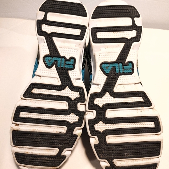 Fila coolmax ladies sneakers SZ ,7.5 blk blue - Picture 3 of 7
